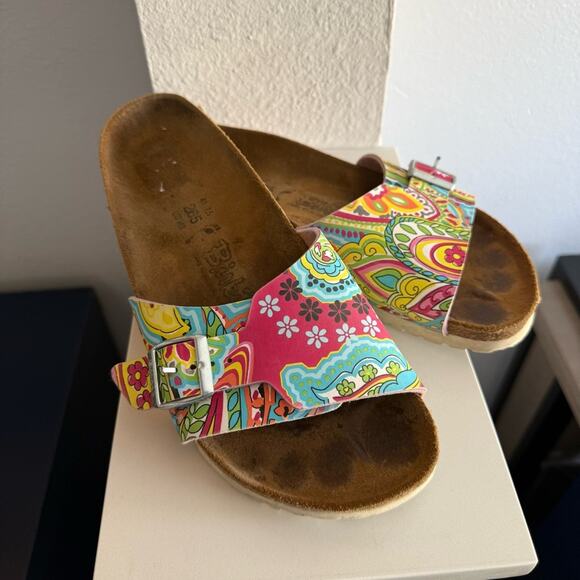 Birkenstock Birki’s Tropical Floral Colorful Paisley Slide Sandals EU41/USW10/M8 - Picture 1 of 5